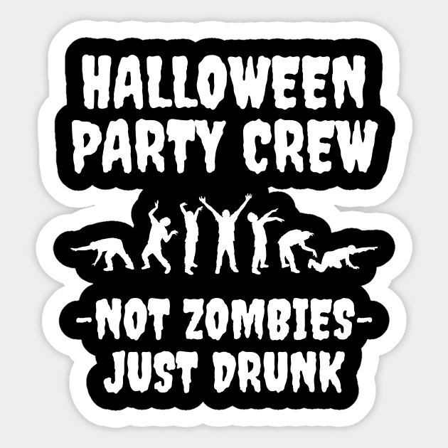 Halloween Party Crew Sticker by ninarts